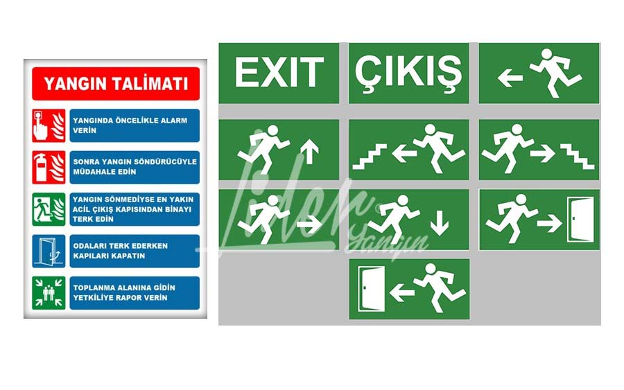 Bina İçi Yönlendirme Levhaları Modelleri - Lider Yangın